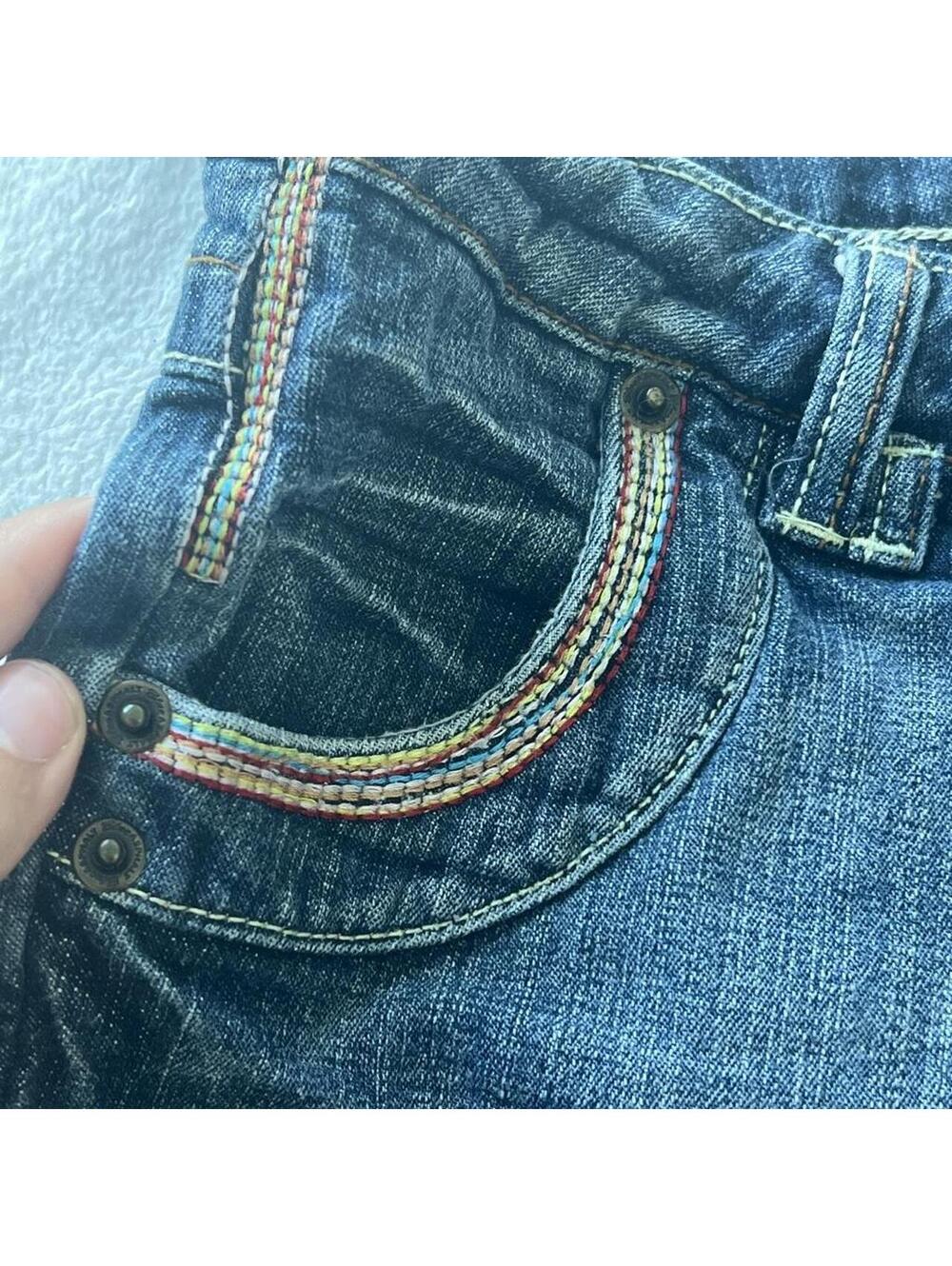 •LOW RISE VINTAGE MINI DENIM SHORTS - Picture 4 of 4